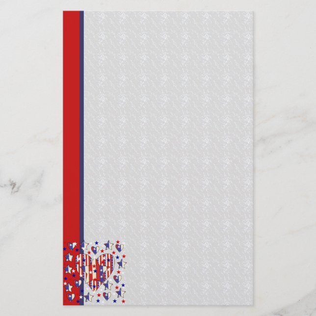 Papelaria Corações do Dia da Independência (Frente)