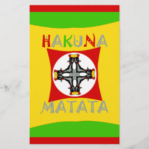 Papelaria Cores de rasta divertida de Hakuna Matata: Vibrant