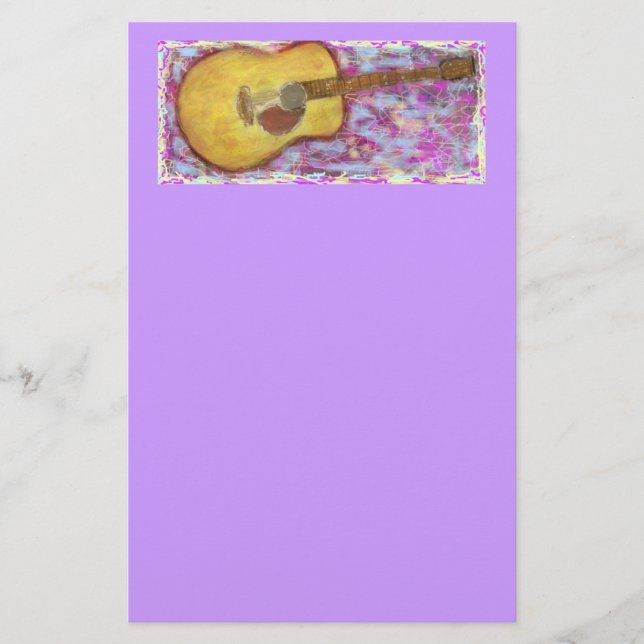 Papelaria Cores de Violão Acústico (Frente)