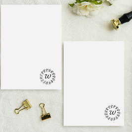 Papelaria Coroa de louro preta monogramada