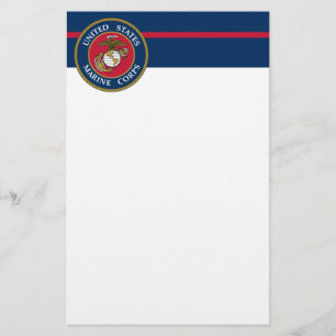 Papelaria Corpo do Marines dos E.U. - azul