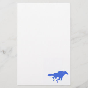 Papelaria Corrida Real de Cavalo Azul