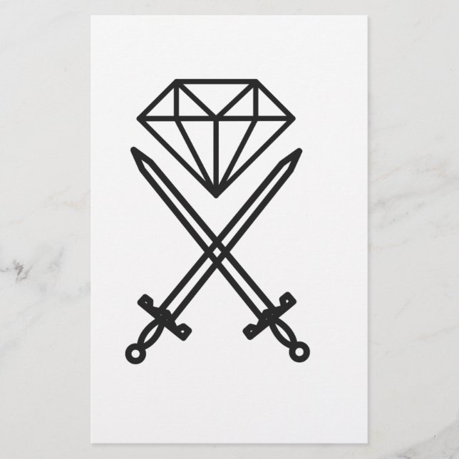 Papelaria Corte de diamante (Frente)