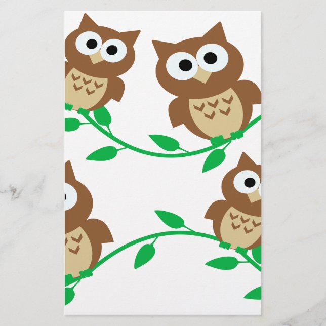 Papelaria coruja fofa cartoon animal (Frente)