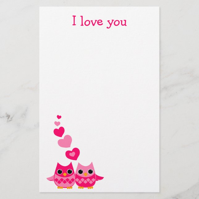Papelaria Corujas de Amor Doce (Frente)