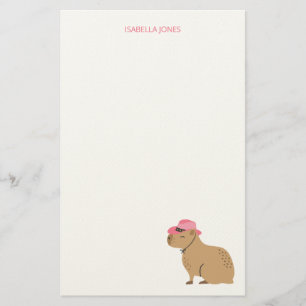 Papelaria Cowboy menina capybara animal infantil papel de pa