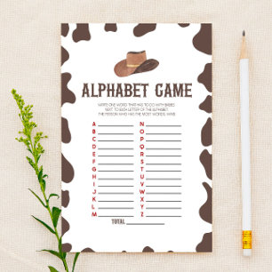 Papelaria Cowboy Rodeo - Chá de fraldas do alfabeto ocidenta