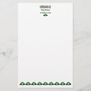 Papelaria Cozinha Orgânica Dizendo com Folha de Acorns