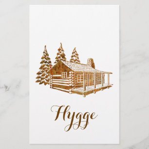 Papelaria Cozy Log Cabin - Hygge ou seu próprio texto