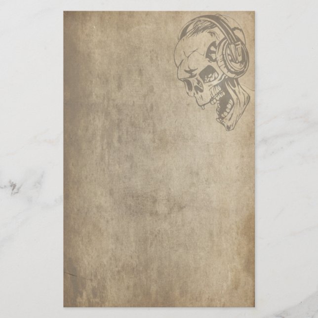 Papelaria Crânio gótico (Frente)