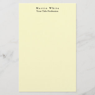 Papelaria Cream Cor Simples, Elegante Moderno