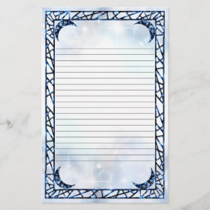 Papelaria Crescente ereto azul elétrico alinhado