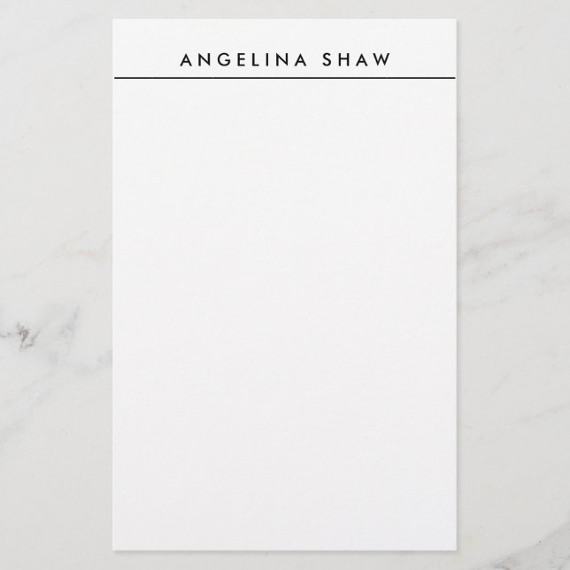 Papelaria Criação Profissional Branca Elegante Simples (Frente)