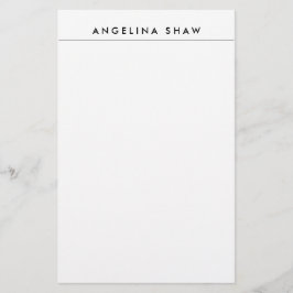 Papelaria Criação Profissional de Estilo Branco Simples