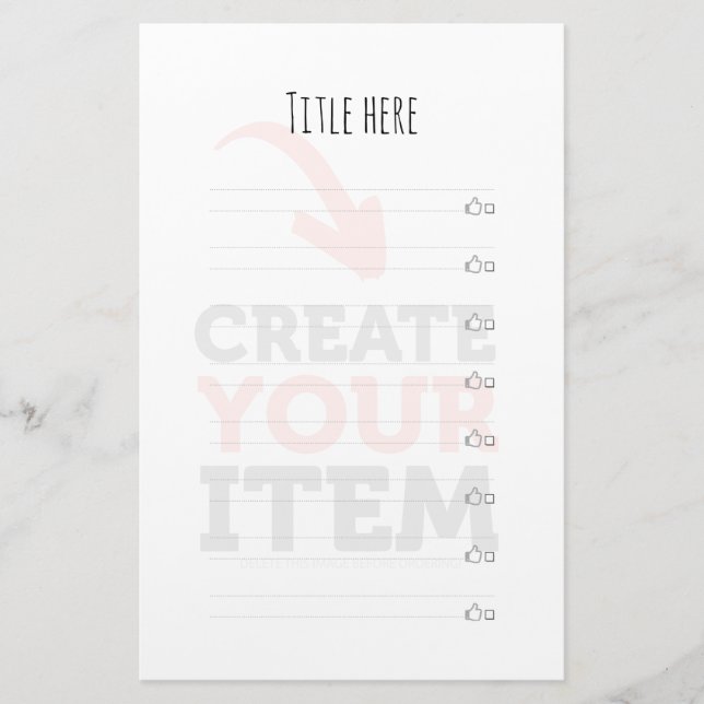 Papelaria CRIE-O-SEU DIY Personalizado envie seu design (Frente)