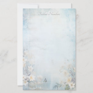 Papelaria Crie Suas Próprias Flores de Borboleta Azul Shabby
