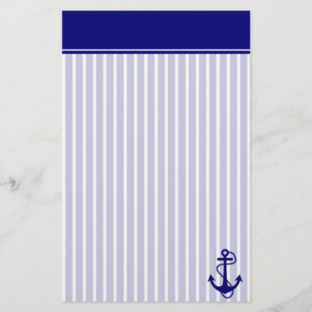 Papelaria Croccante Âncora com Carta com Timbre (Frente)