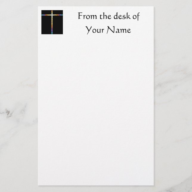 Papelaria Cruz do vitral - papel de carta (Frente)