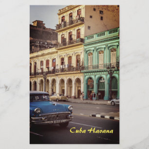 Papelaria Cuba Havana Vintage Carro Clássico