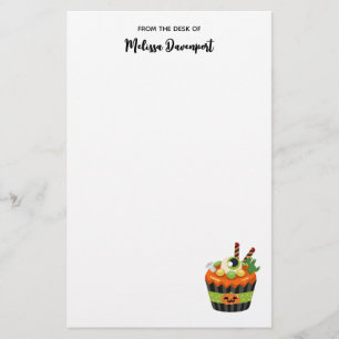 Papelaria Cupcake de Halloween bonito e assustador com uma b
