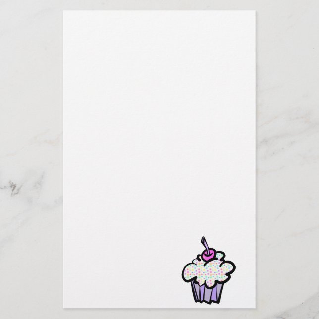 Papelaria cupcake de pontos pastel (Frente)