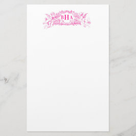 Papelaria Cupídeos e Monograma Rosa