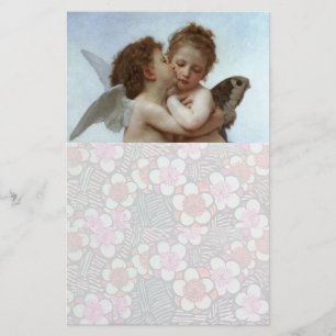 Papelaria Cupido e psique como as crianças/anjos beijam