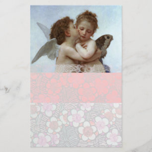 Papelaria Cupido e Psique crianças, rosa branco
