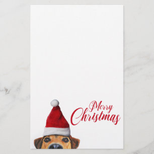 Papelaria Curioso Cachorro Engraçado com Papai Noel
