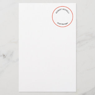 Papelaria Curvatura Vermelha Preta e Branca Minimalista Mode