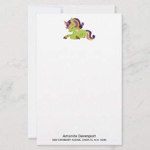 Papelaria Cute Frankenstein Unicorn Halloween
