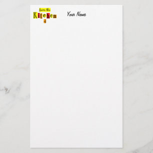 Papelaria Da Cozinha de Material Personalizado de Retros