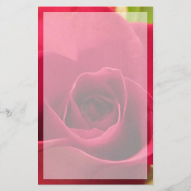 Papelaria Da "O vermelho inoperante gota" aumentou com beira (Frente)