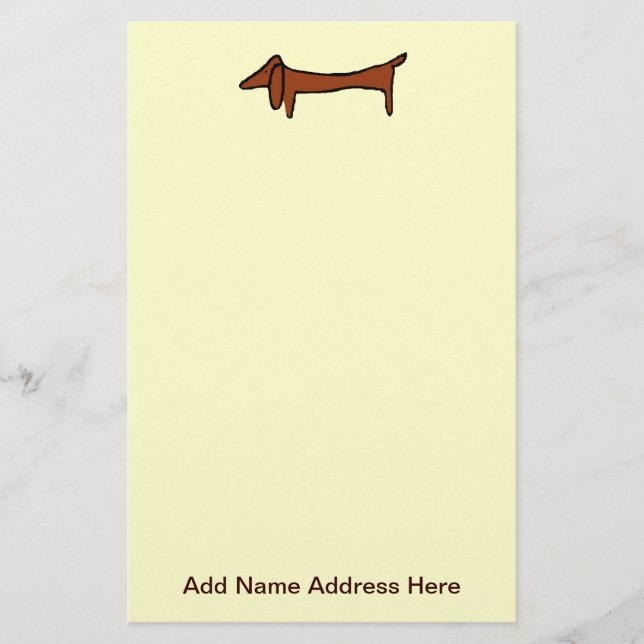 Papelaria Dachshund Weiner Dog (Frente)