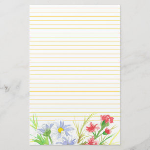 Papelaria Daisy Flowers Red Larkspur - Letra Amarela