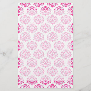 Papelaria Damasco rosa quente