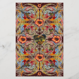 Papelaria Dark Heart Fantasy Floral Scrapbook Paper