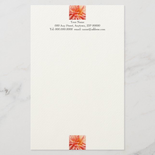 Papelaria Dazzling Dahlia Flower (Frente)