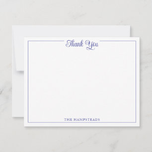 Papelaria de Agradecimento Elegante Escrito Azul P