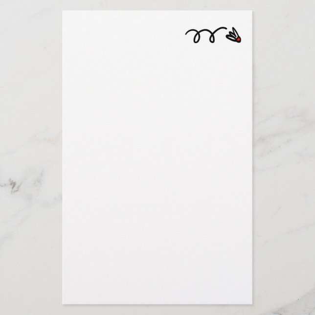 Papelaria de badminton para escrever cartas etc (Frente)
