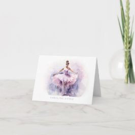 Papelaria de Cartão de Agradecimento de Ballet Per
