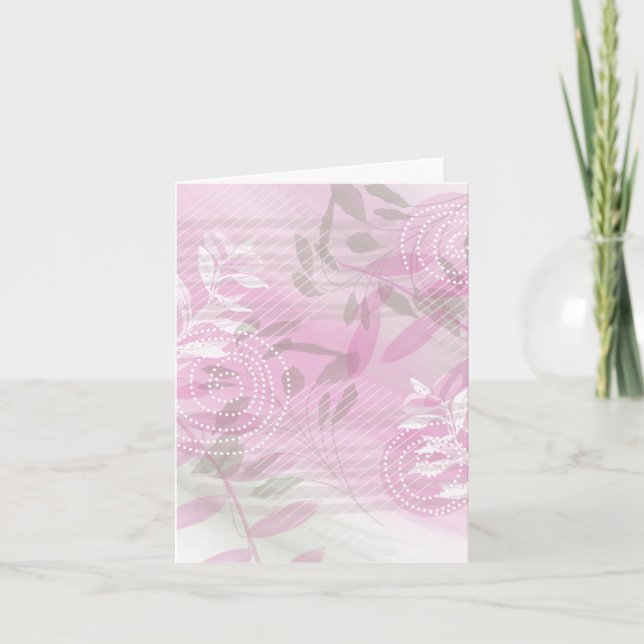 Papelaria de Cartão de Notas Floral em Branco Mode (Frente)