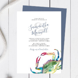 Papelaria de Casamento na Praia com Caranguejo em 