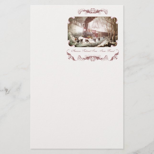 Papelaria de Comboio em Neve (Frente)