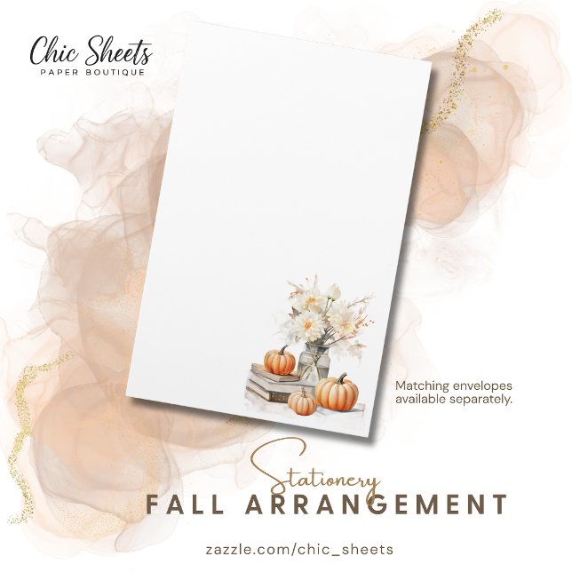 Papelaria de Design Shabby Chic de Flores de Outon (Criador carregado)