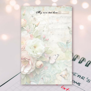 Papelaria de Folhas de Carta Floral de Primavera