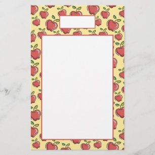 Papelaria de Maçãs Vermelhas Frescas