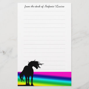 Papelaria de Mane Unicórn Flutuante com linhas (ar