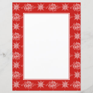 Papelaria de Natal alegre e flocos de neve