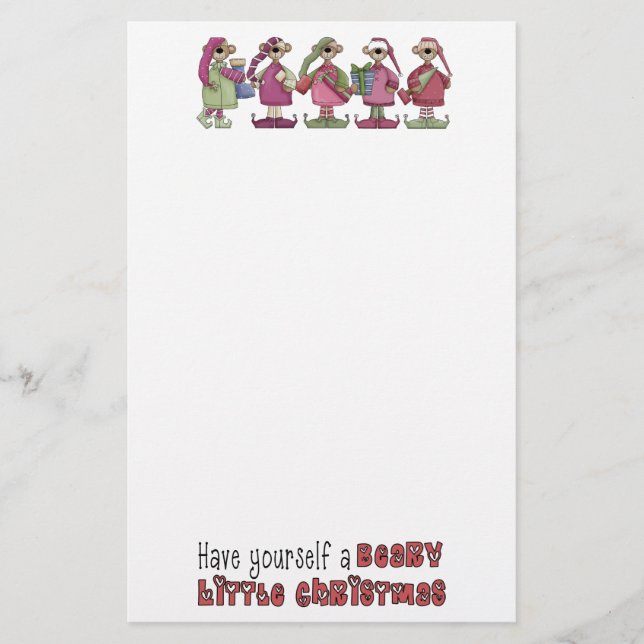 Papelaria de Natal de Beary (Frente)